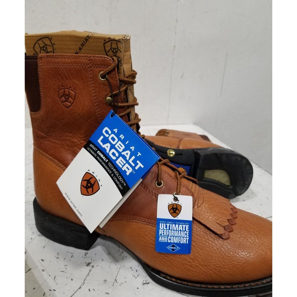 Ariat Men's Heritage Cobalt Lacer Boots Size 12 | New in Box See Detail - Picture 3 of 8